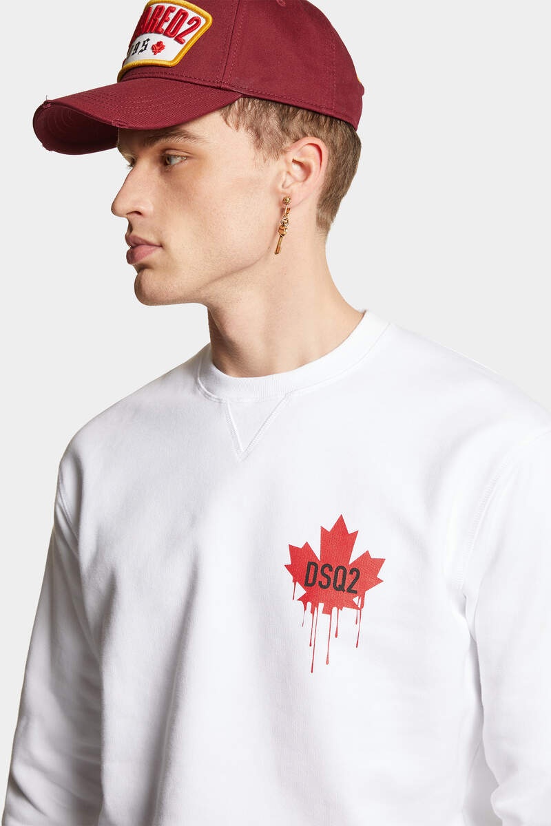 RED MAPLE LEAF COOL FIT CREWNECK SWEATSHIRT - 5