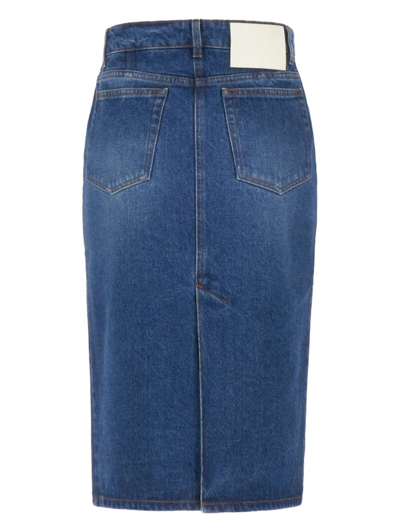 AMI Paris denim midi skirt outlook