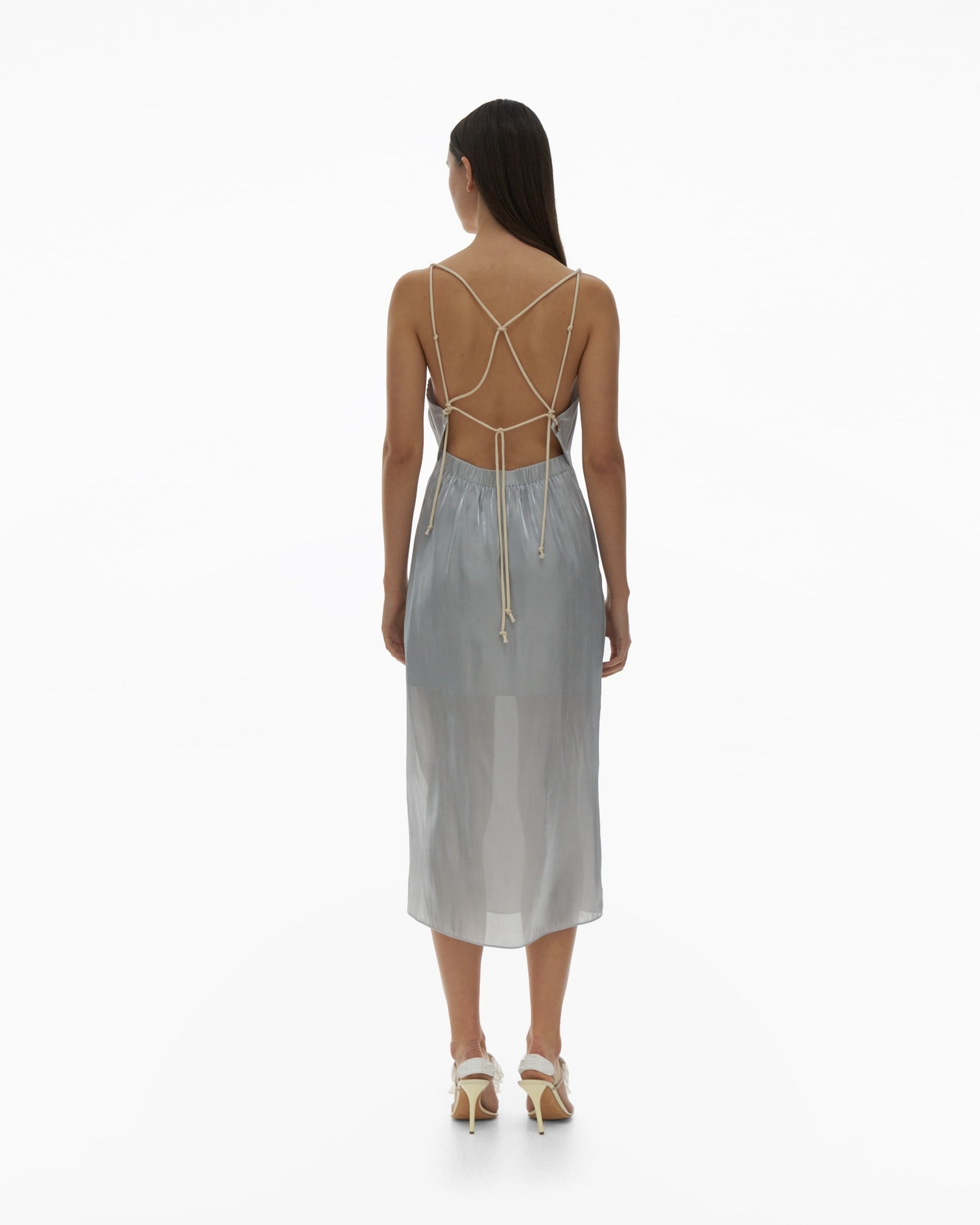 KNOTTED SLIP DRESS - 4