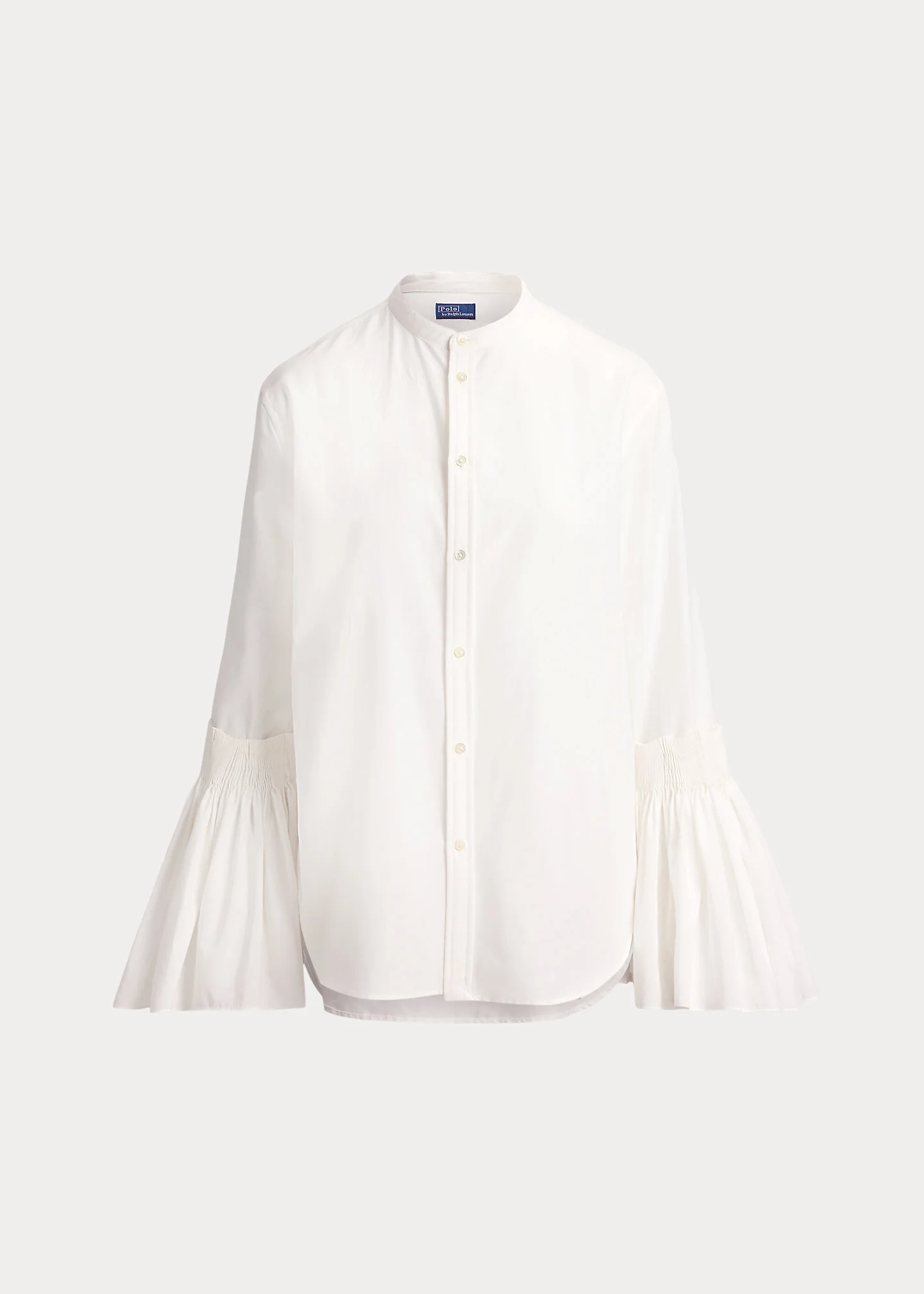Cotton-Silk Bell-Sleeve Shirt - 1