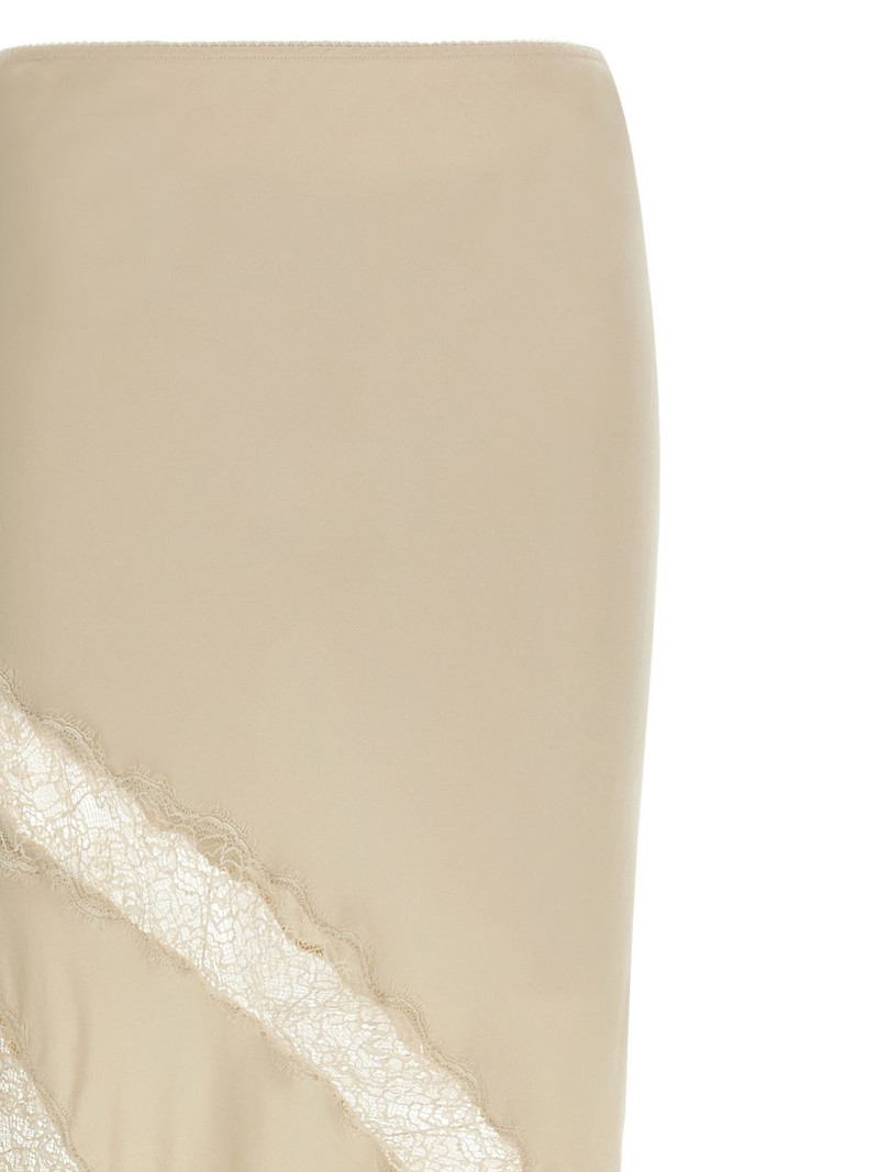 Rosetta lace-insert asymmetrical skirt 3