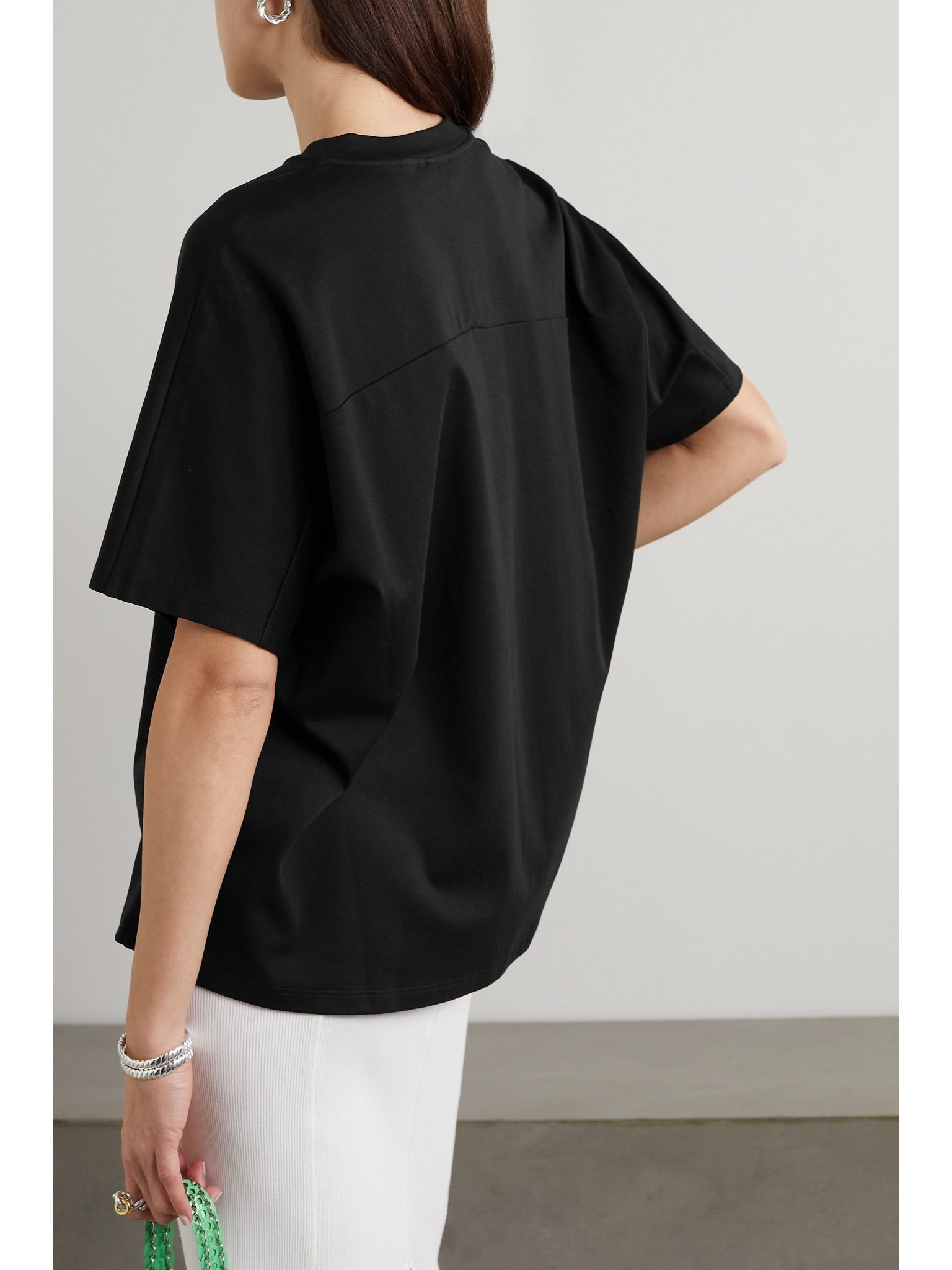 Oversized cotton-jersey T-shirt Black - 3
