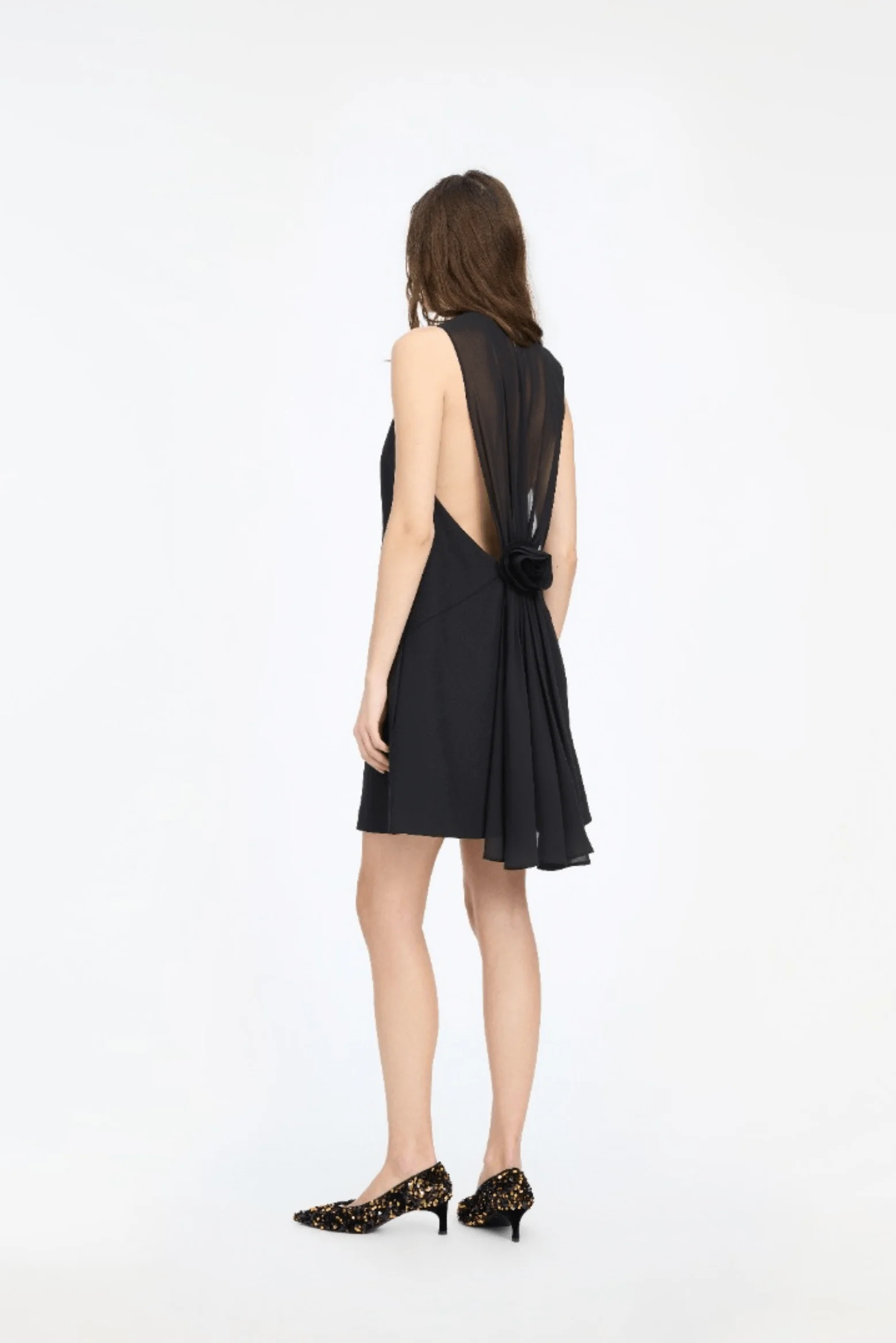 CREPE MINI A-LINE DRESS - 1