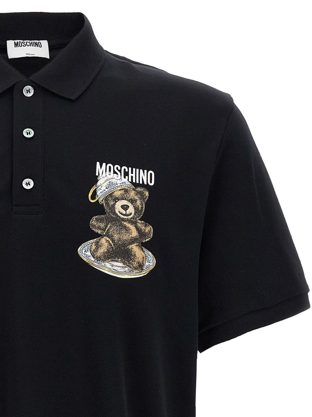 Teddy-print piqué polo shirt - 3