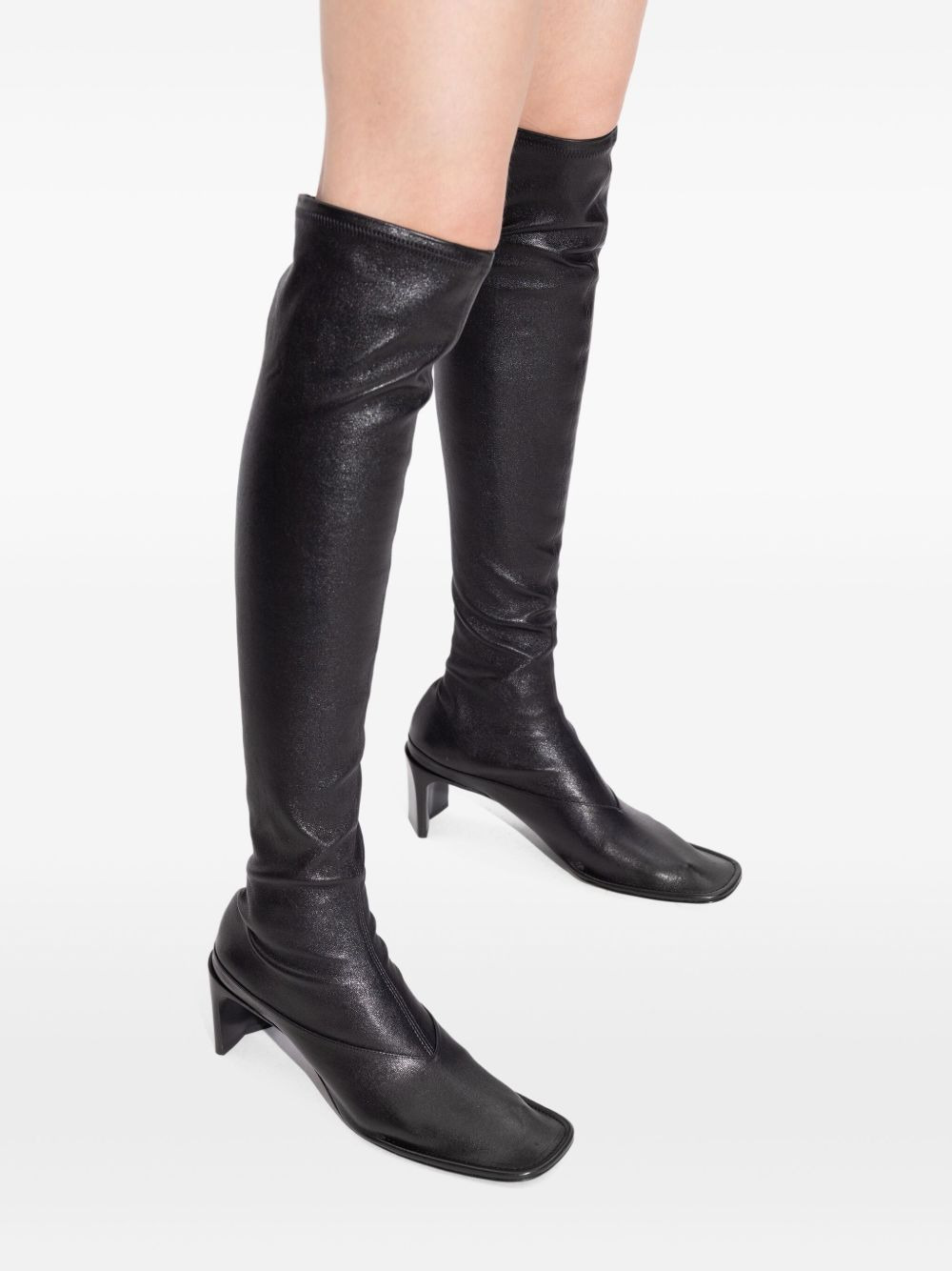 70mm knee-high square-toe boots - 5
