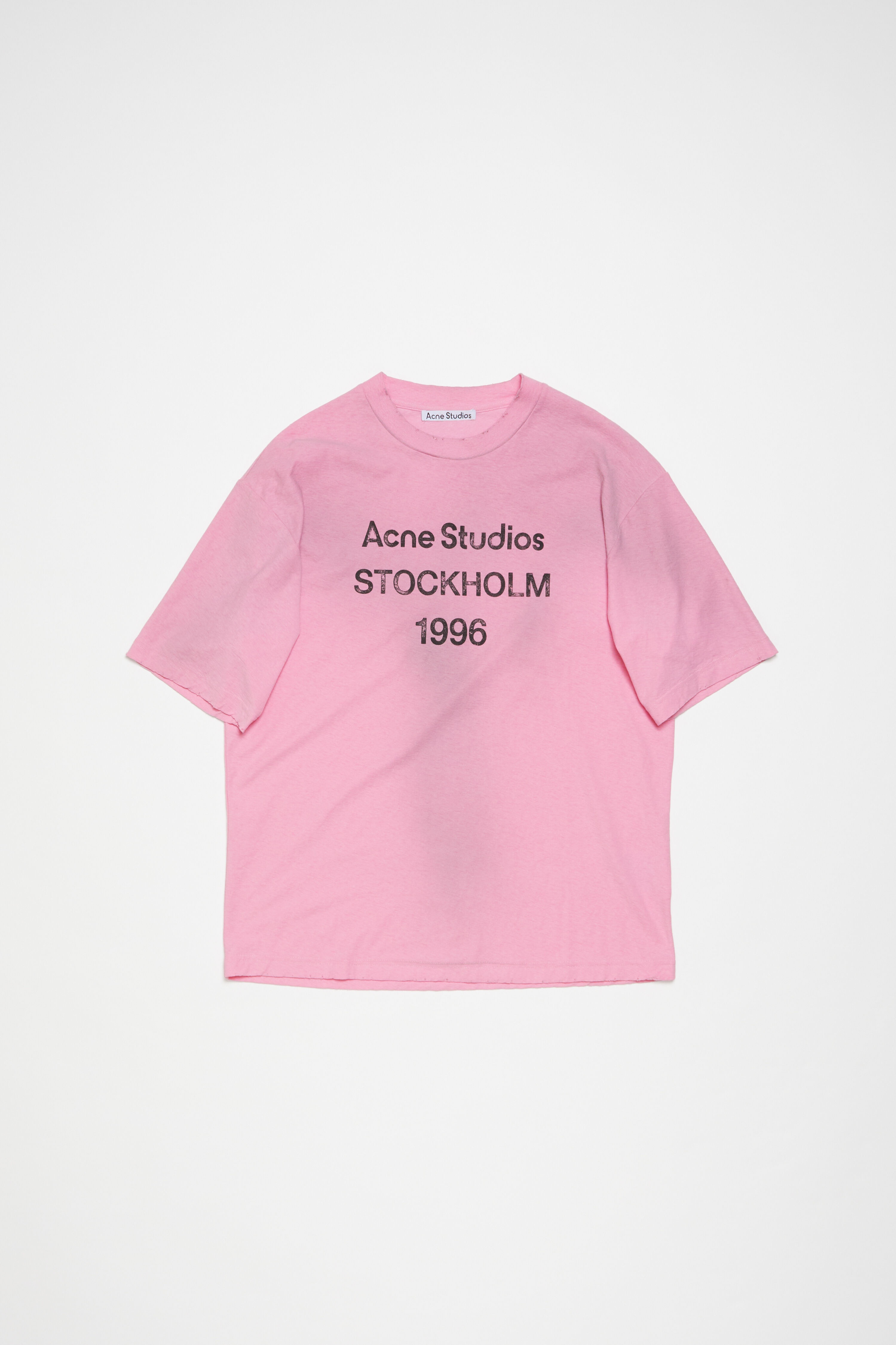 Acne Studios｜ (C50456 AAE) Acne Studios Logo t-shirt - Relaxed fit - Cotton candy pink