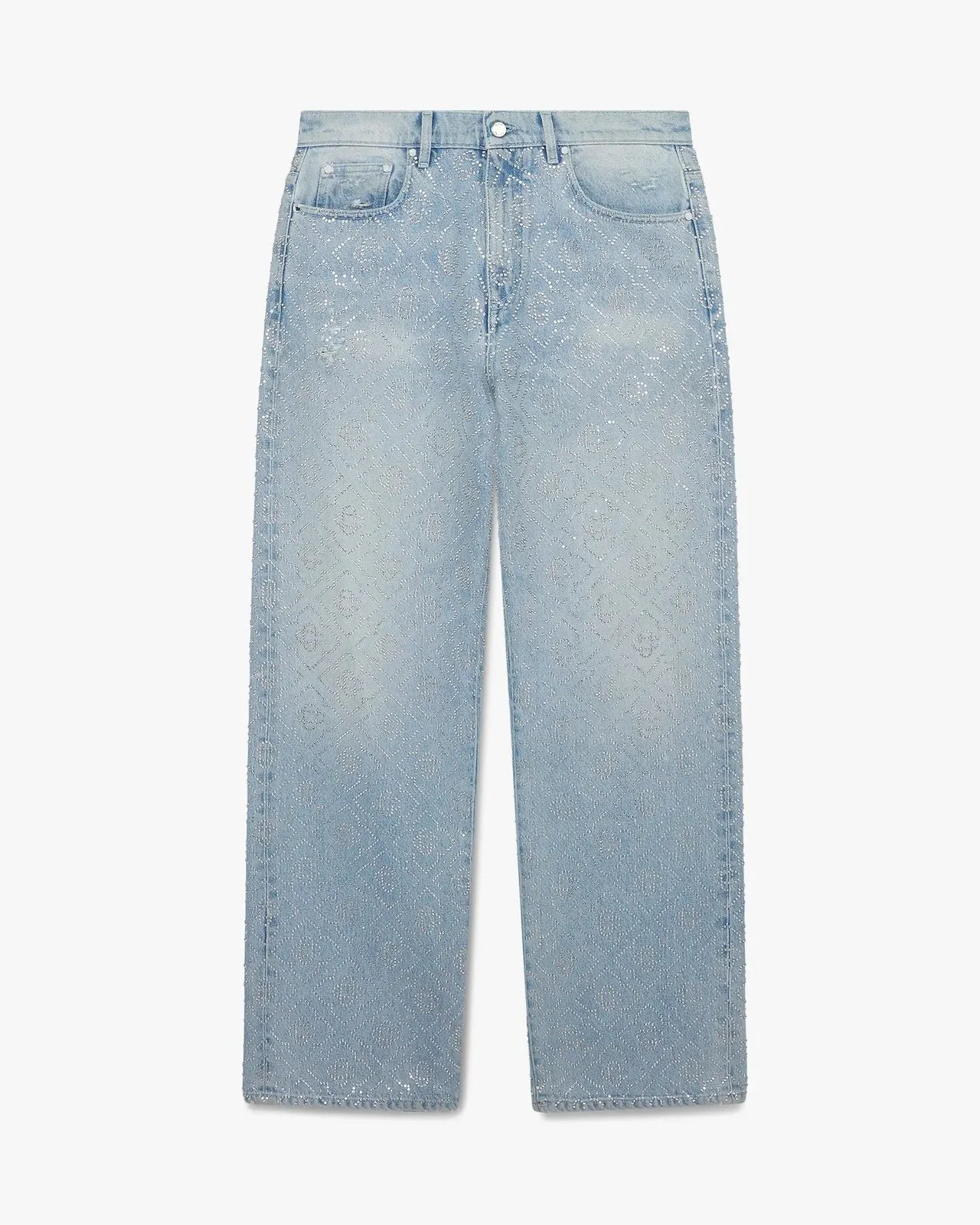 Light Wash Hotfix Baggy Jeans | Casablanca Paris - 1