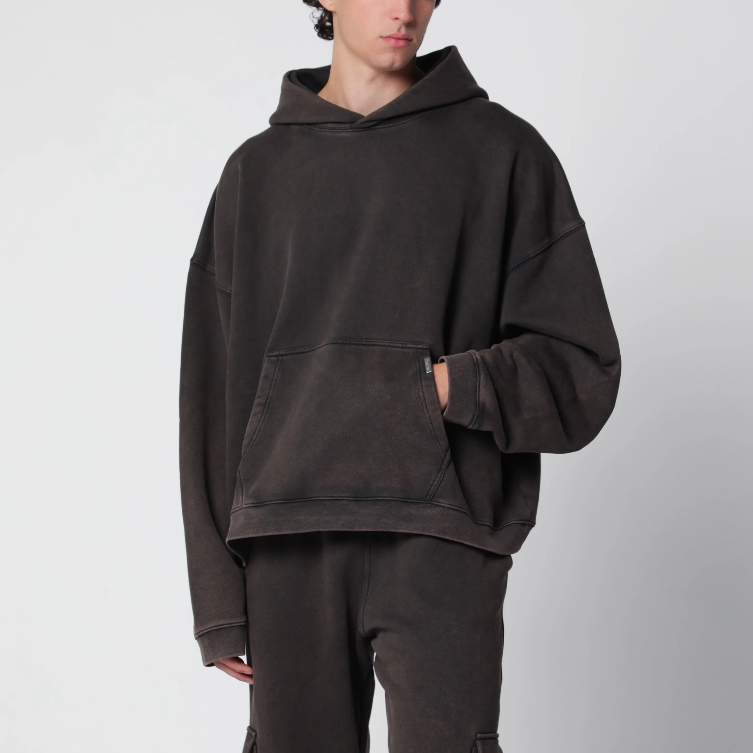 Coffee-colored hoodie - 1