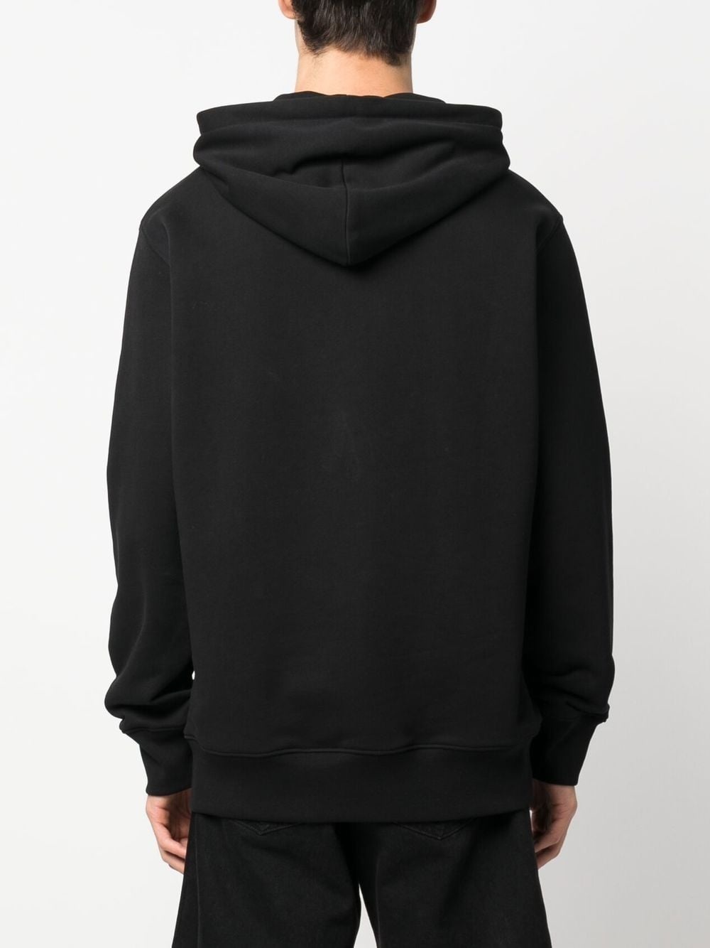 logo-embellished organic cotton hoodie - 4