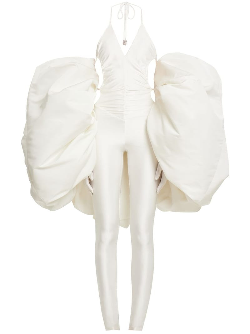 LVR Exclusive jersey draped jumpsuit 1