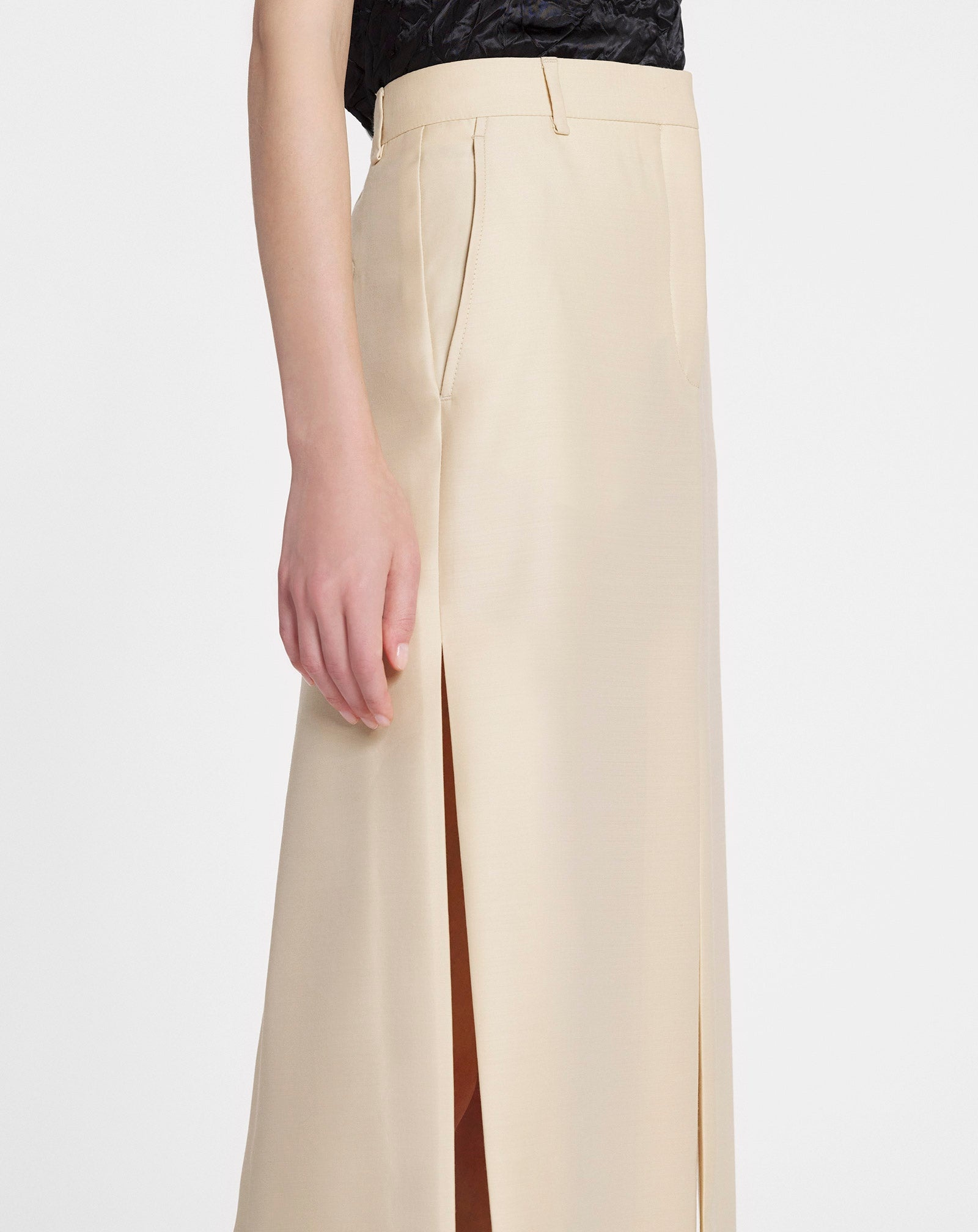 LONG SLIT SKIRT - 3