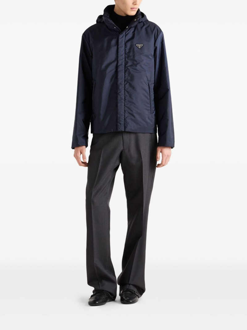 Prada logo-plaque jacket outlook