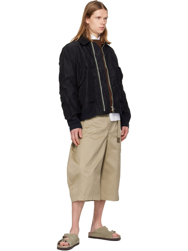 sacai Beige Cotton Chino Trousers outlook