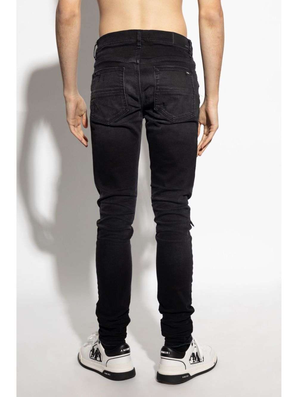 distressed bandana-detail jeans - 4