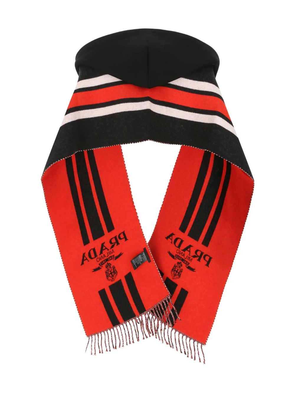 striped logo scarf - 2