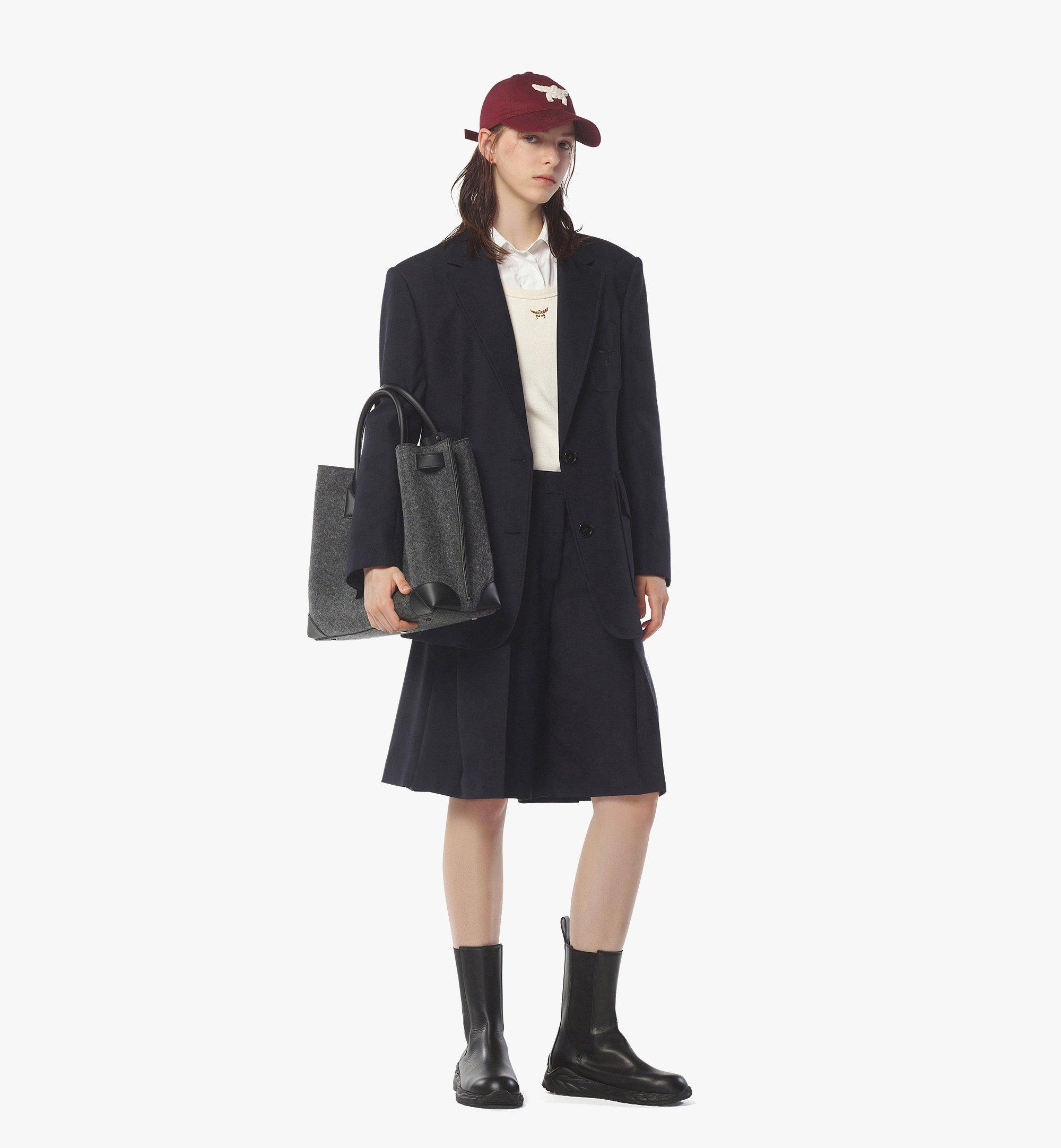 Milla 2.0 Tote in Loden Wool and Leather - 8