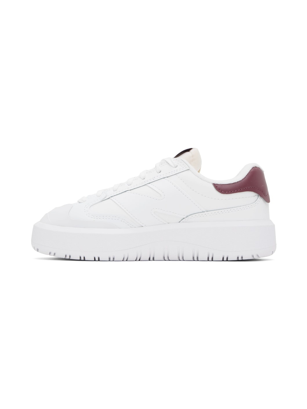 White & Burgundy CT302 Sneakers - 3