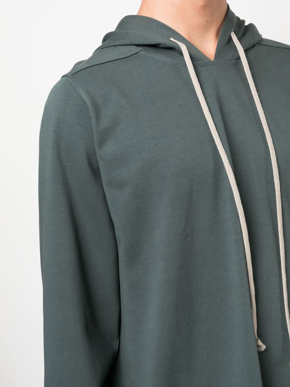 longline cotton hoodie - 5