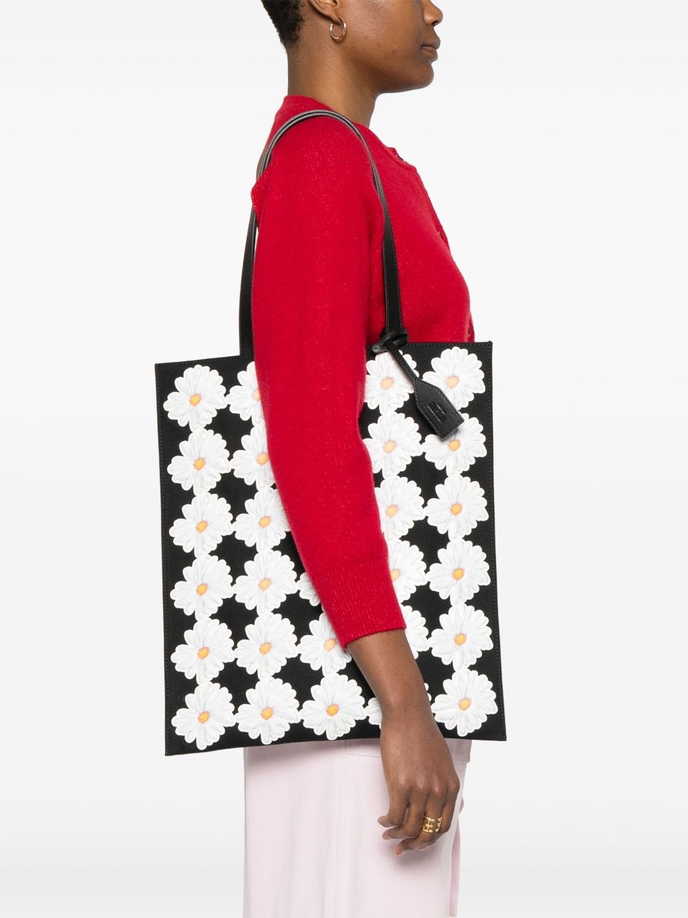 floral-appliqué tote bag - 2