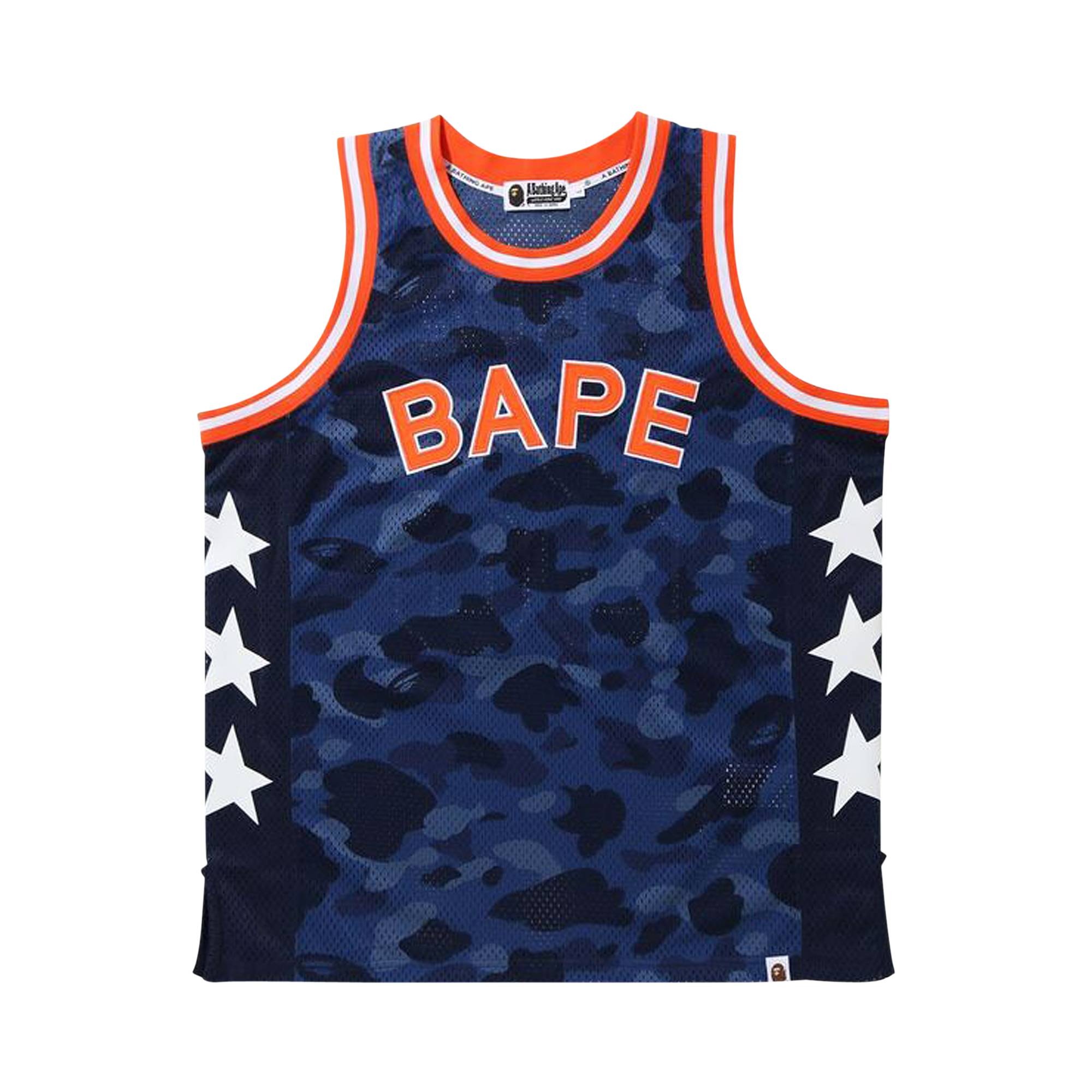 BAPE Color Camo Bape Basketball Tank Top 'Navy' - 1