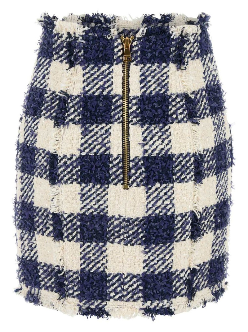 Balmain tweed buttoned mini skirt outlook