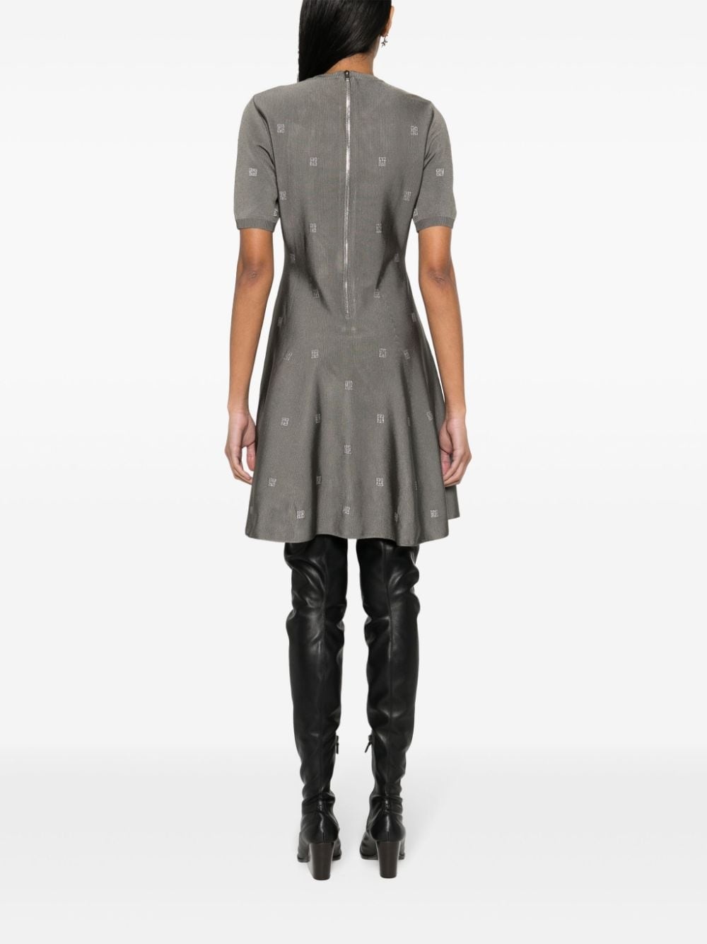 4G-motif flared minidress - 4