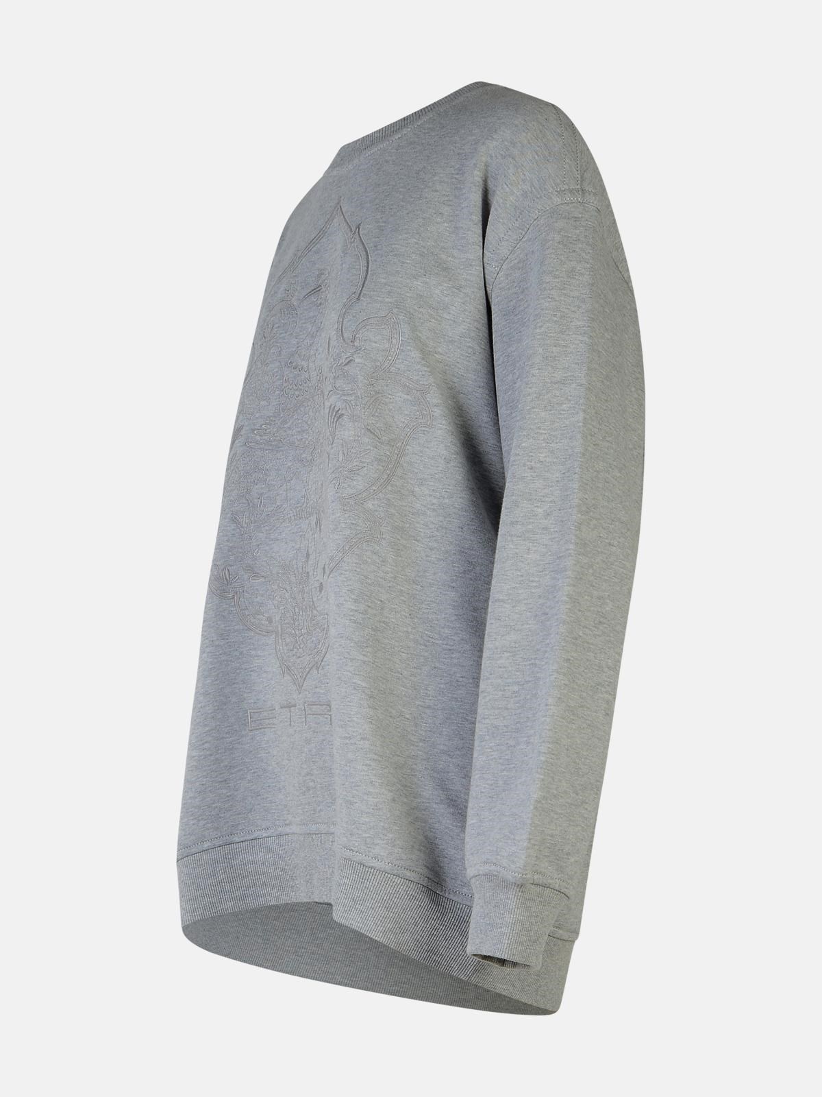 GRAY COTTON SWEATSHIRT - 2