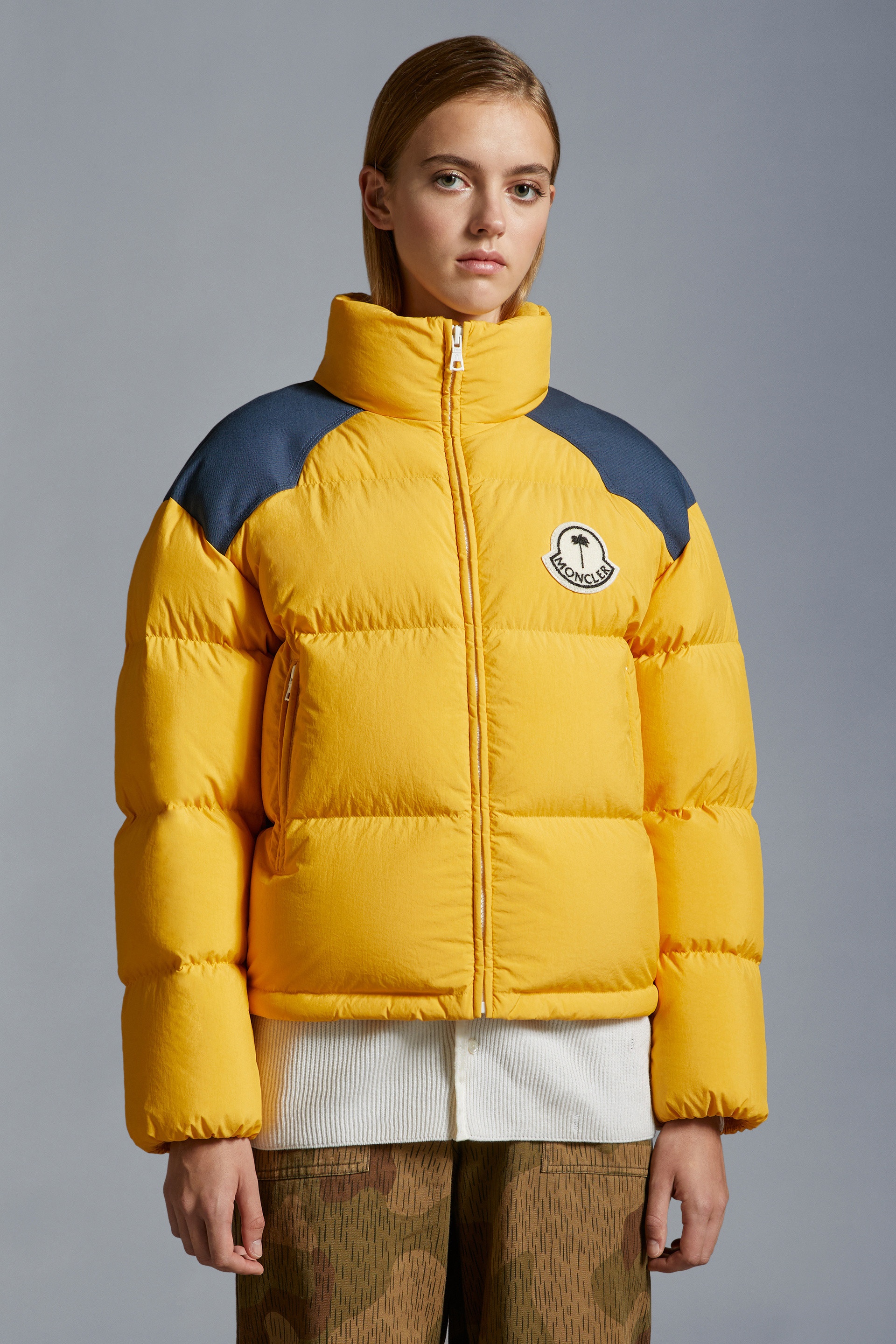 8 Moncler Palm Angels Kelsey down-filled jacket in blue - Moncler Genius