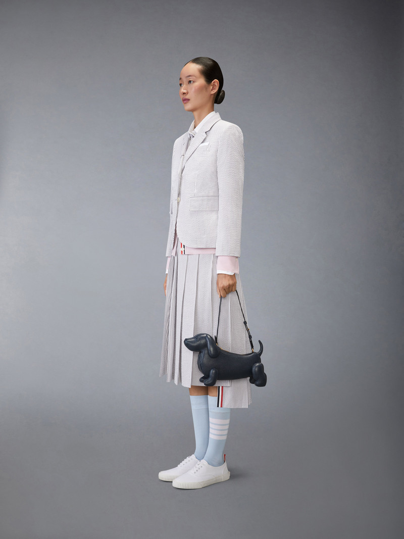 Thom Browne PEBBLE GRAIN HECTOR BAGUETTE BAG outlook