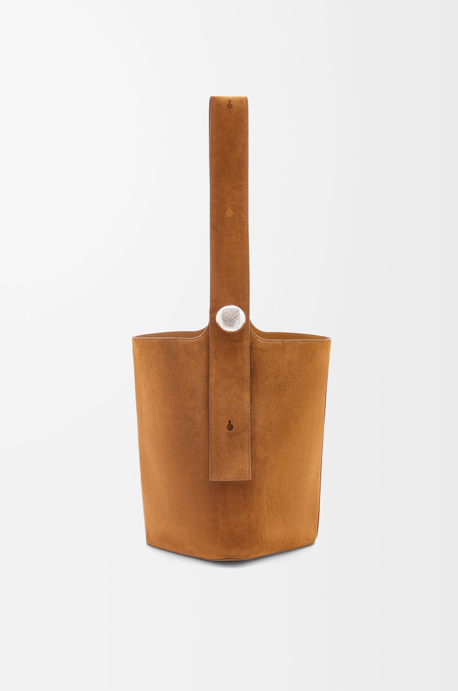 Large Pebble bucket bag in suede calfskin - 3