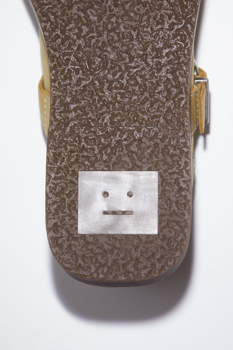 Leather buckle shoes - Khaki beige 5