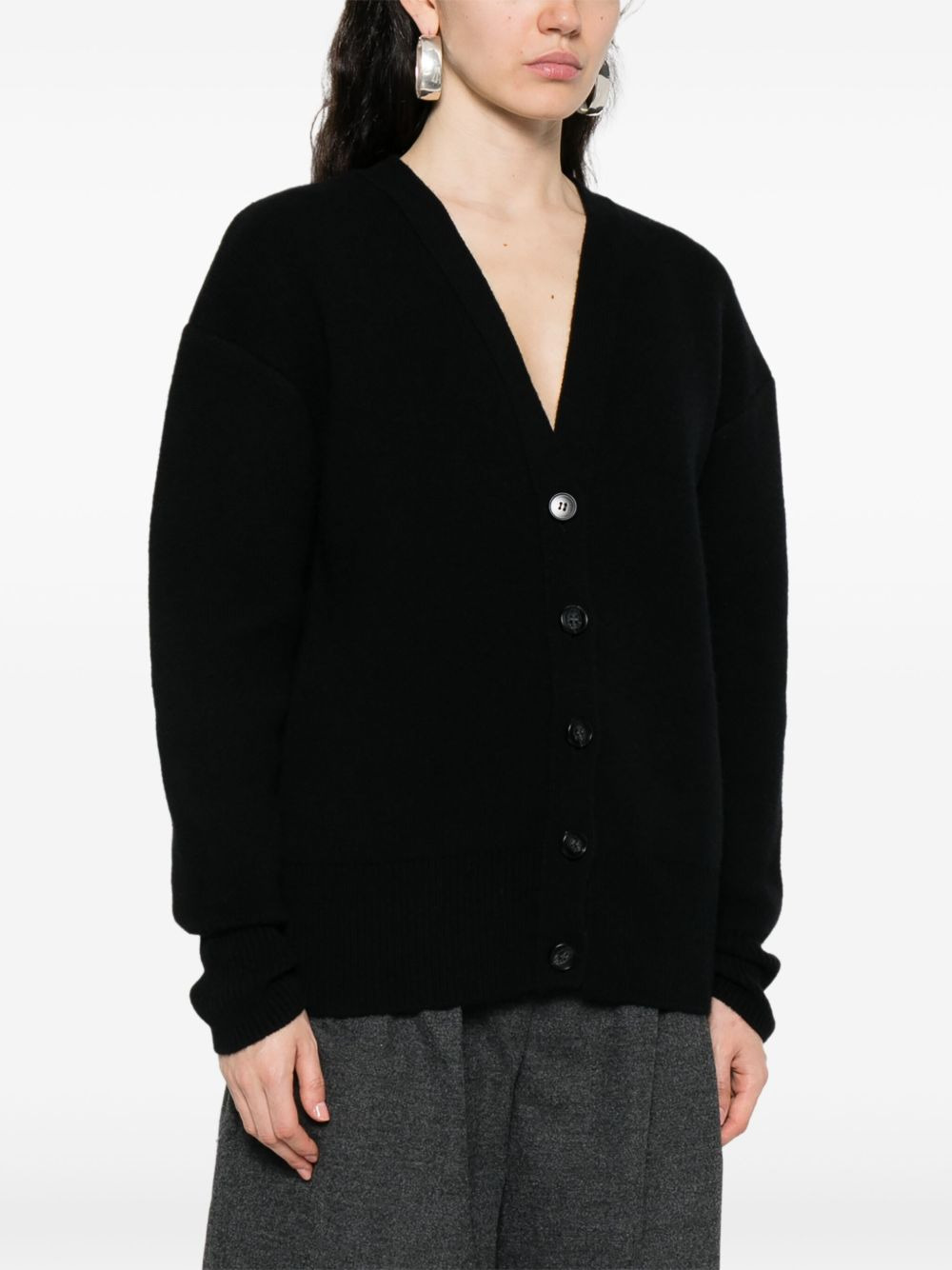 button-front cashmere cardigan - 3