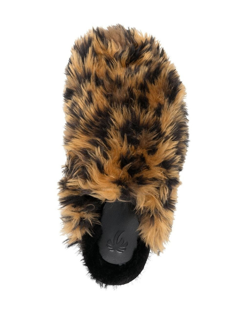 leopard-pattern textured slippers 4