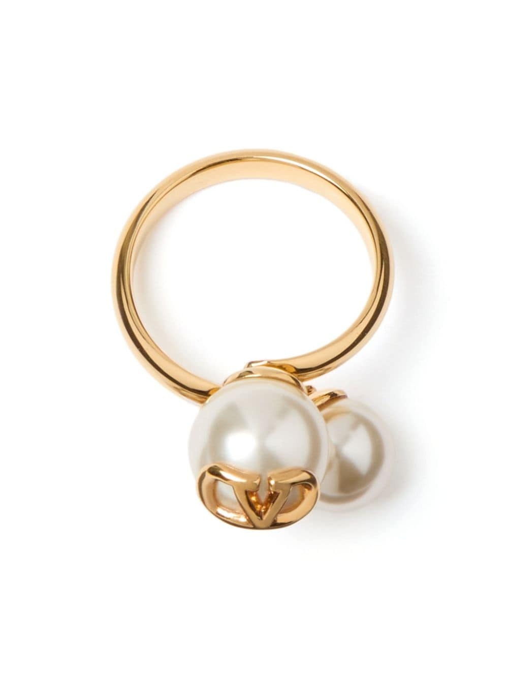 VLogo Signature faux-pearl ring - 4