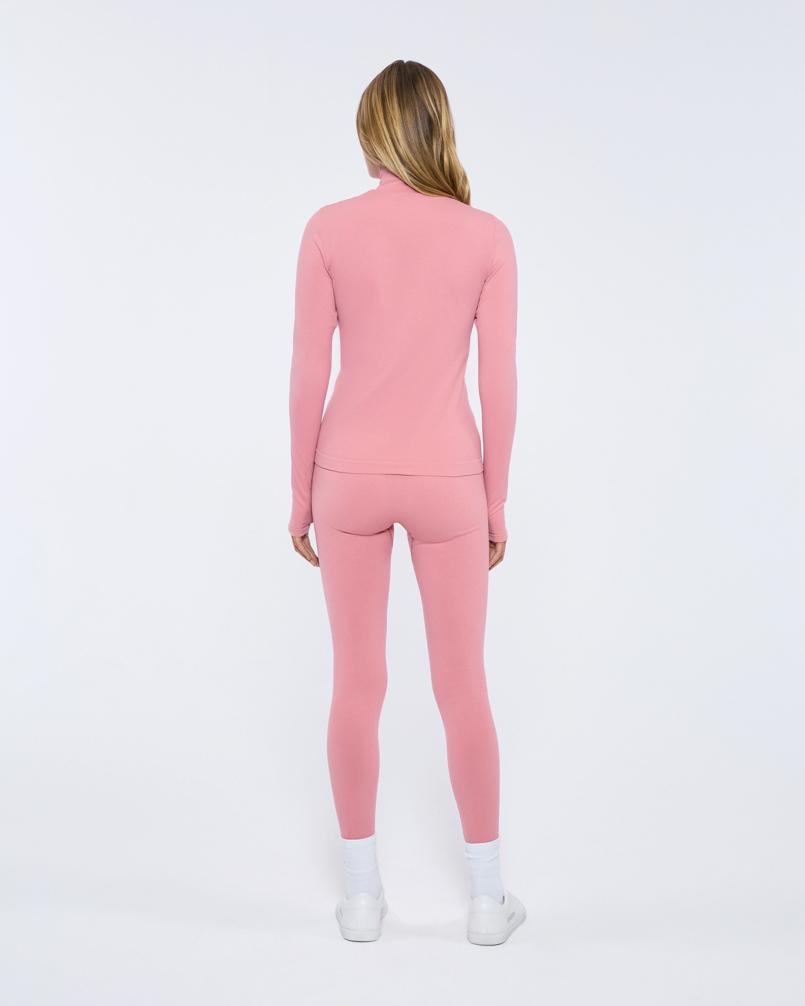 Womens Plant-Stretch Compressive Leggings - Dewy Rose - 4