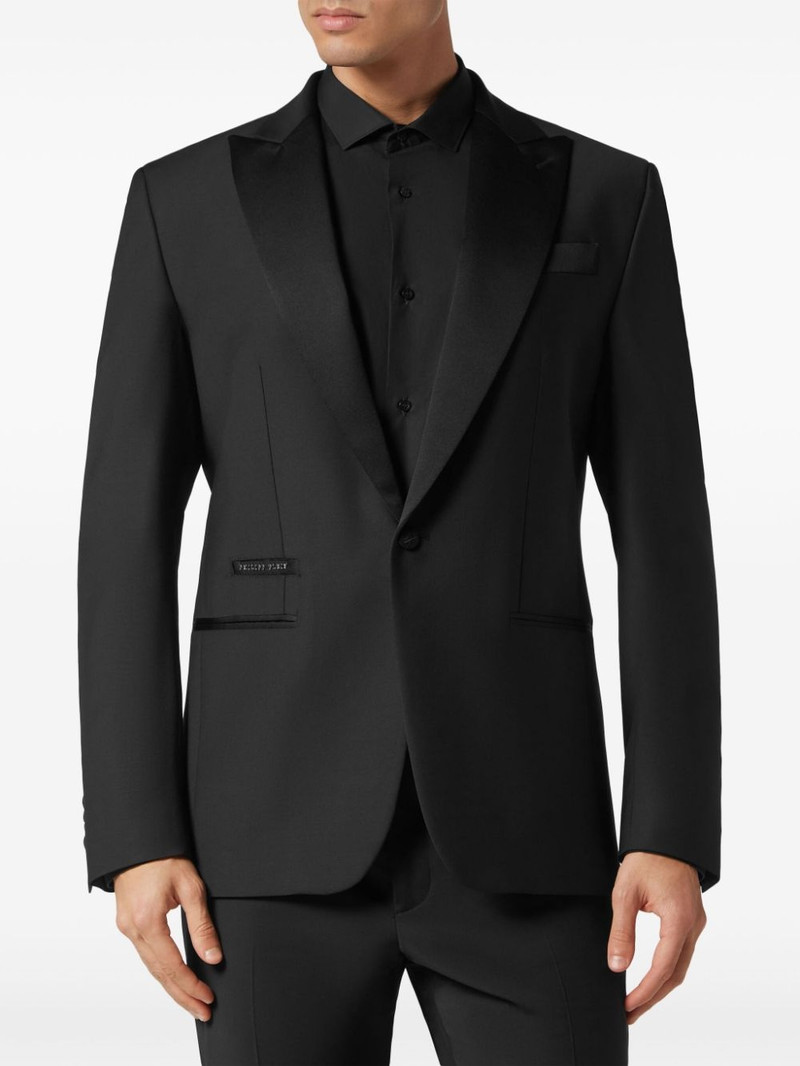 PHILIPP PLEIN beaded peak-lapel blazer outlook