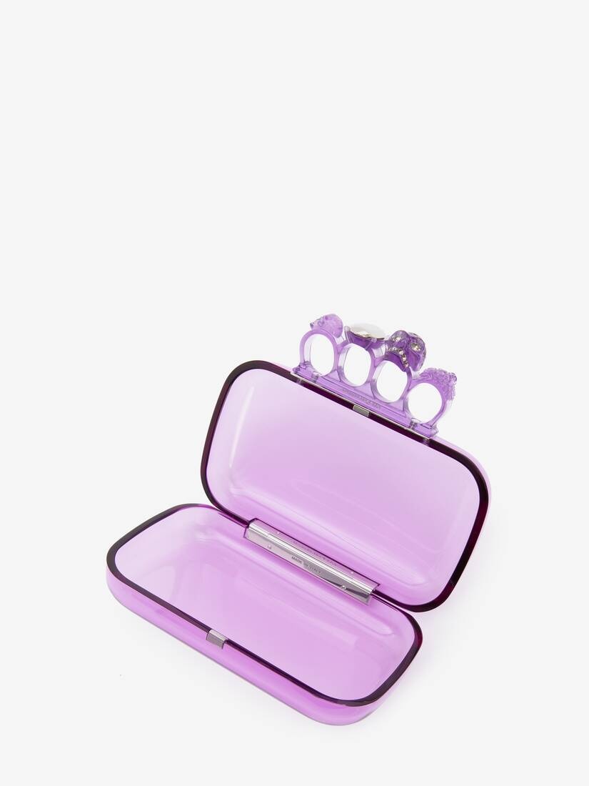 Skull Four-ring Clutch in Lilac - 4