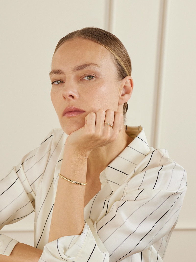 DAVID YURMAN Cable 18-karat Gold Diamond Ring outlook