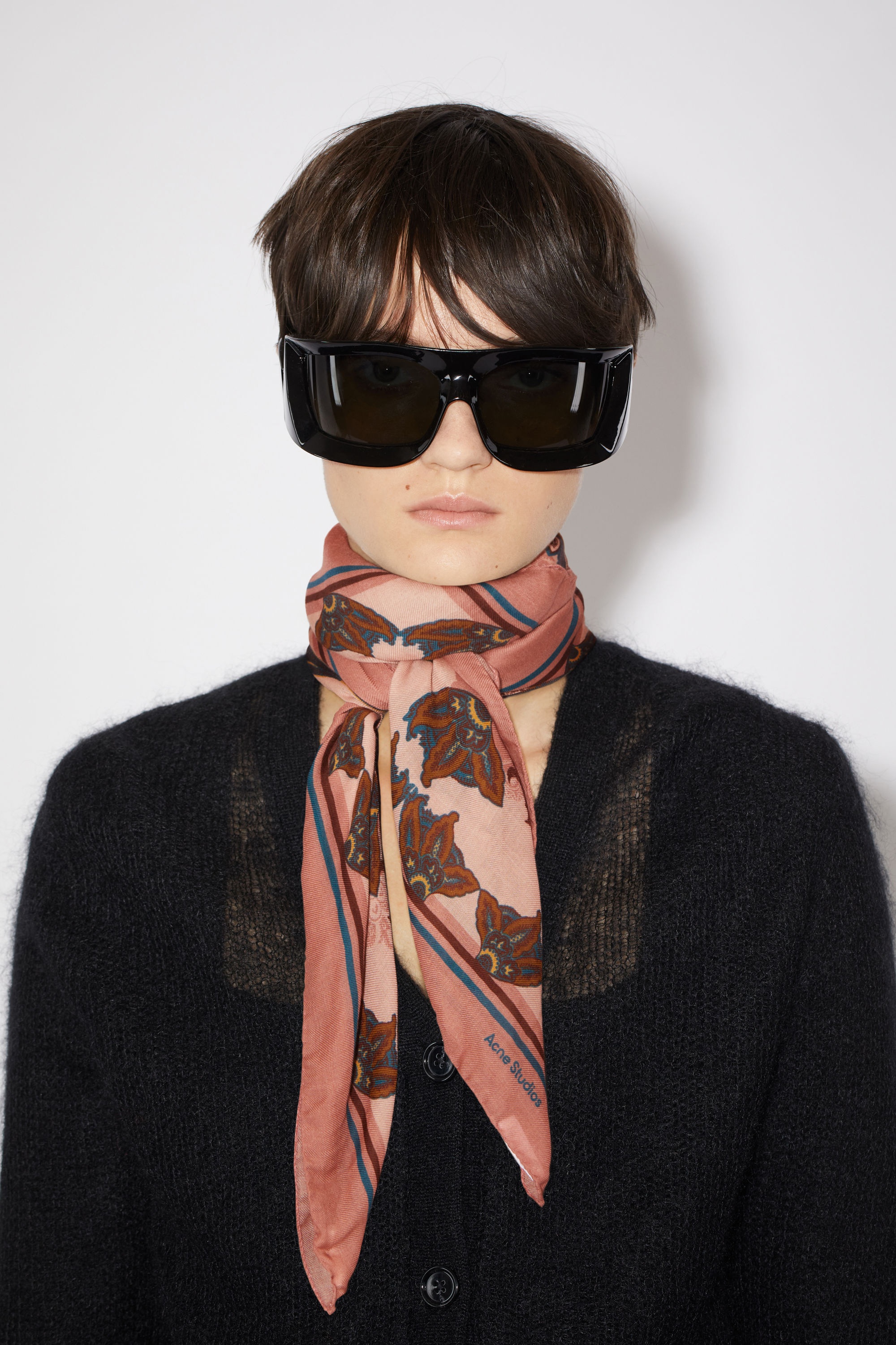 Printed cashmere scarf - Blush pink - 2