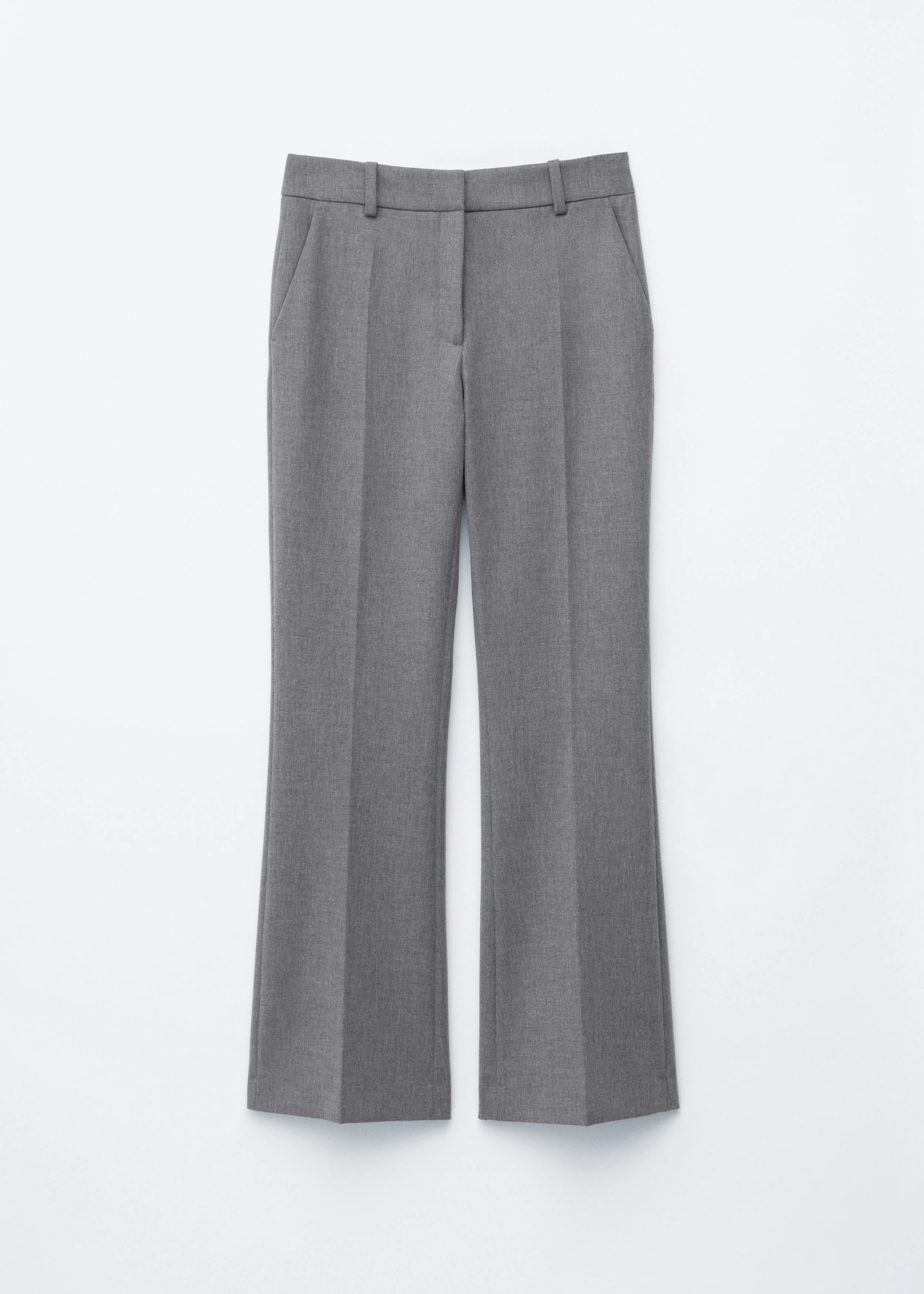 Flared Press-Crease Trousers - 1