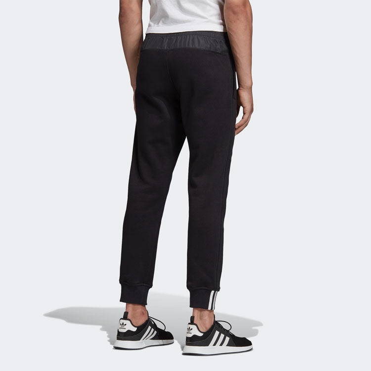 adidas originals Vocal Pants Logo Printing Splicing Bundle Feet Sports Pants Black FP7708 - 4