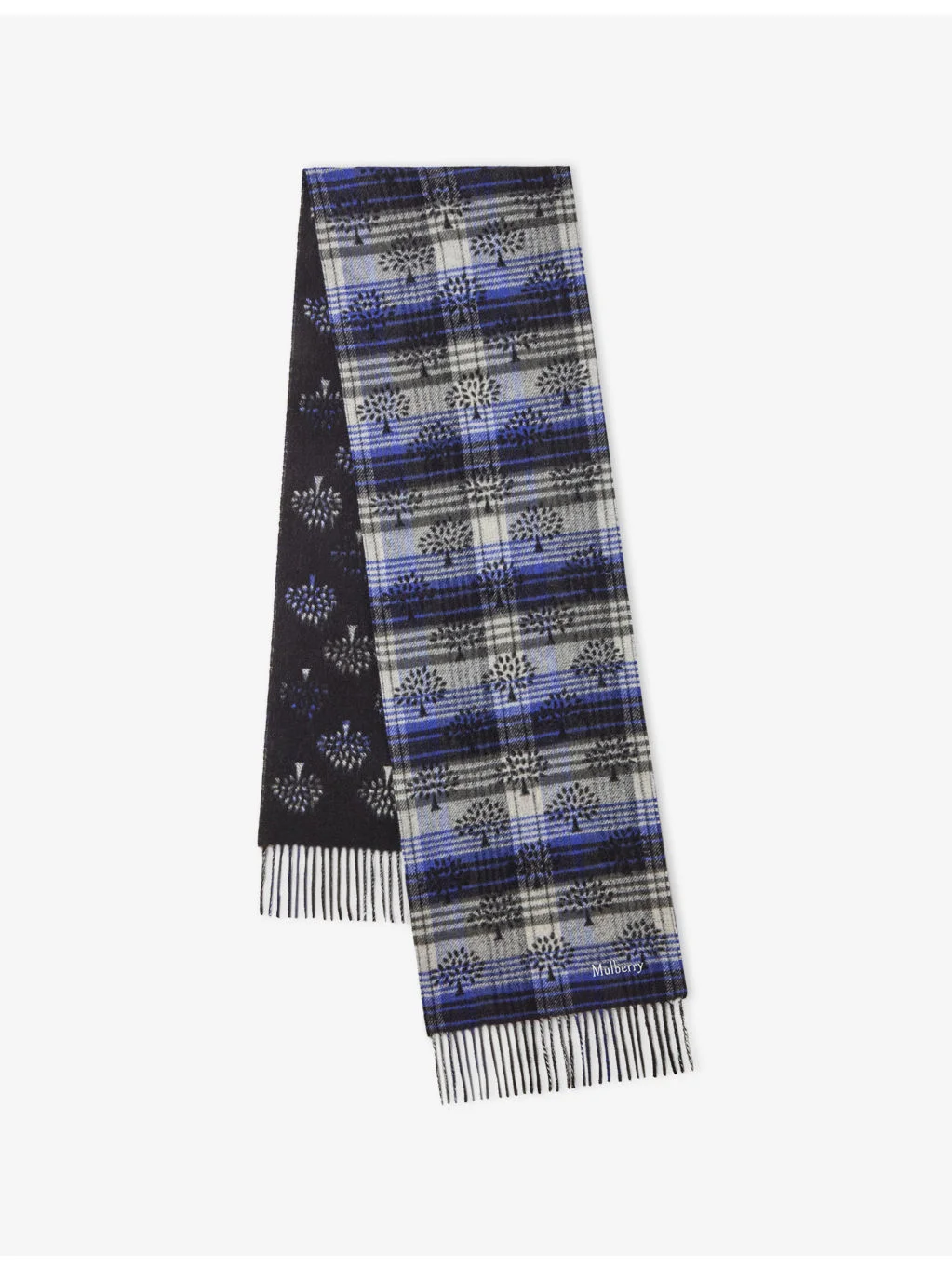 Heritage Check and Tree Wool Scarf - 1