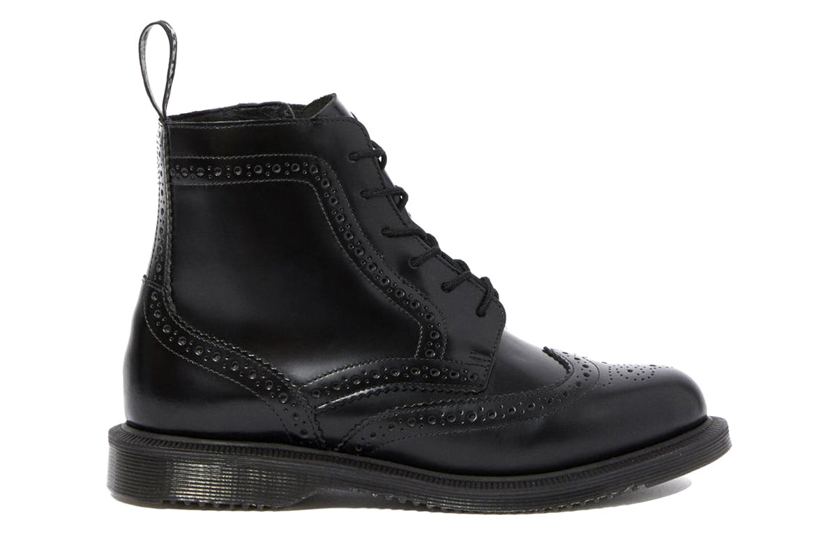 (WMNS) Dr.Martens Delphine Smooth Dress Boots 'Black' 22650001 - 2