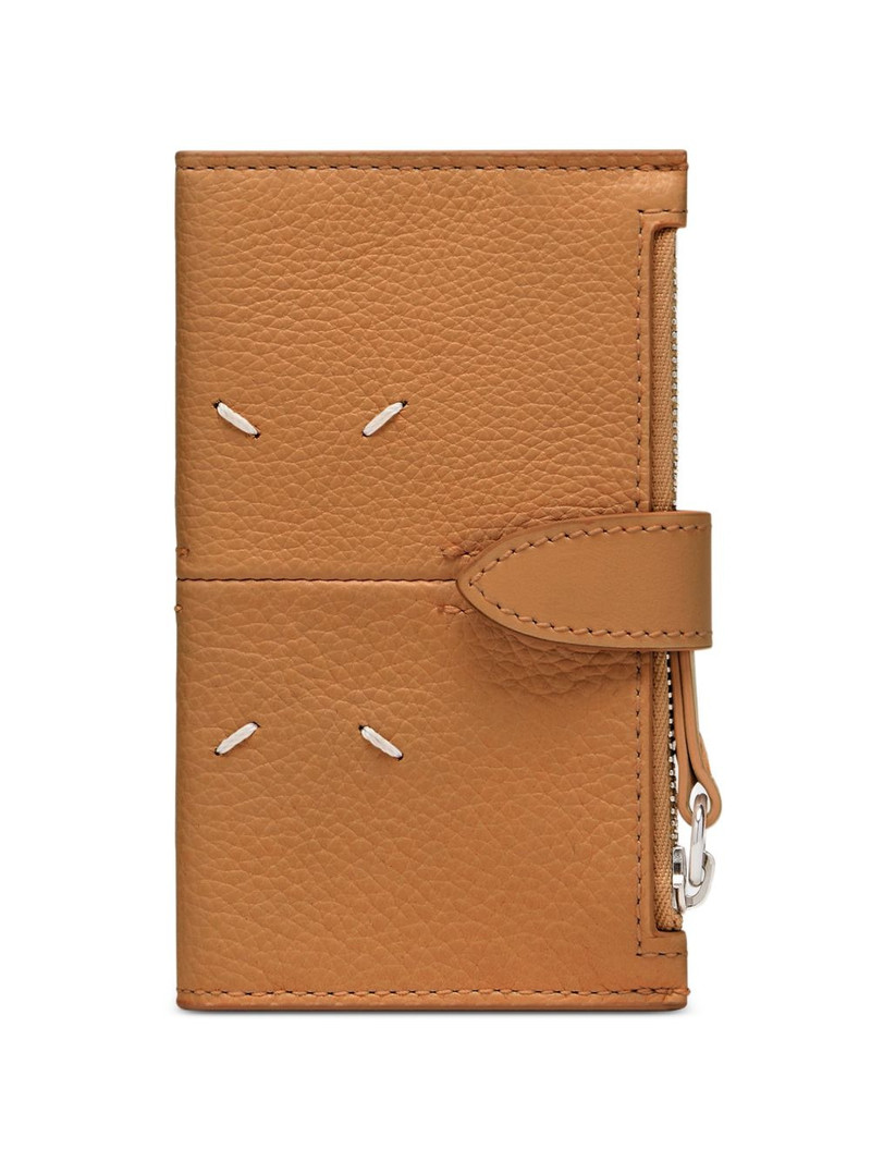 zipped calfskin leather card holder 1
