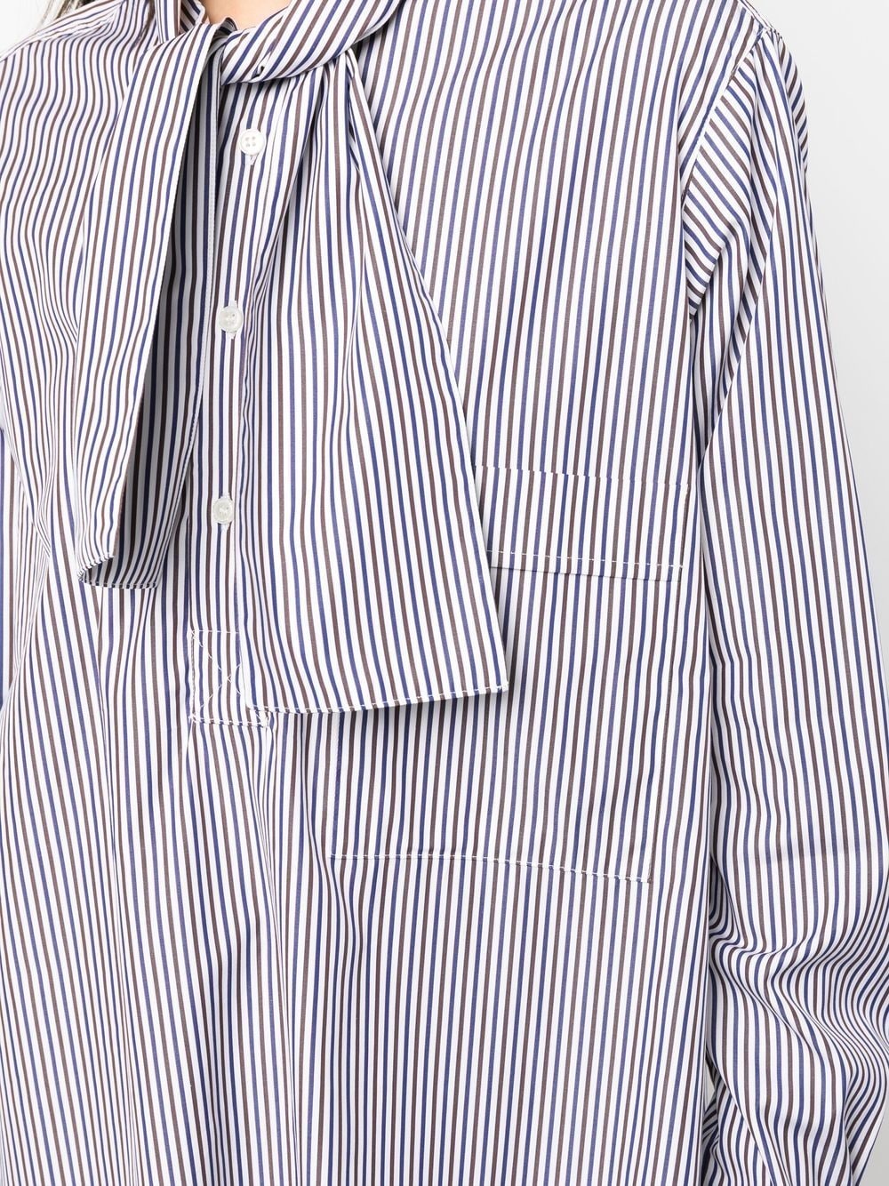 striped poplin shirt - 5
