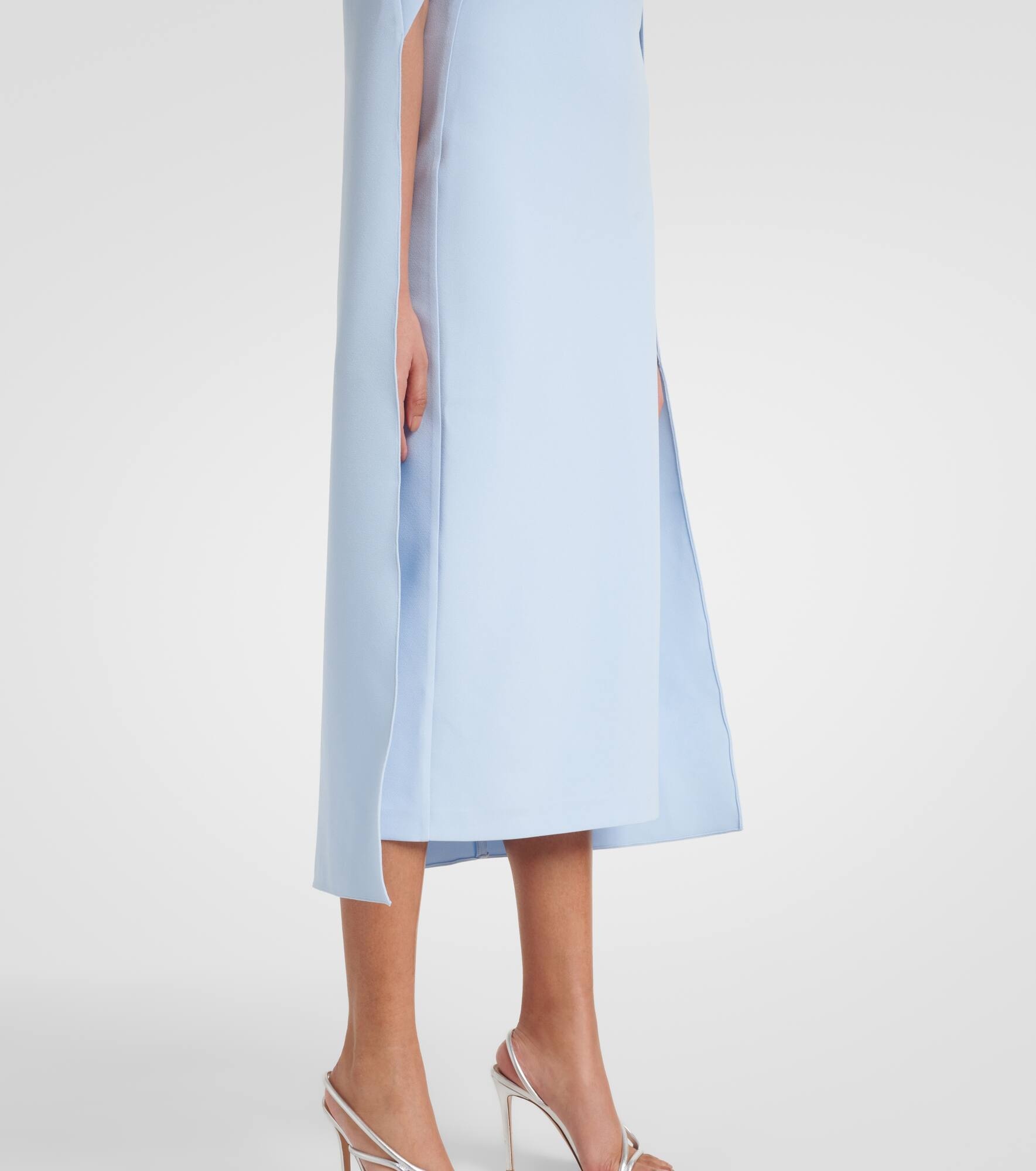 Oria caped crêpe cocktail dress - 5