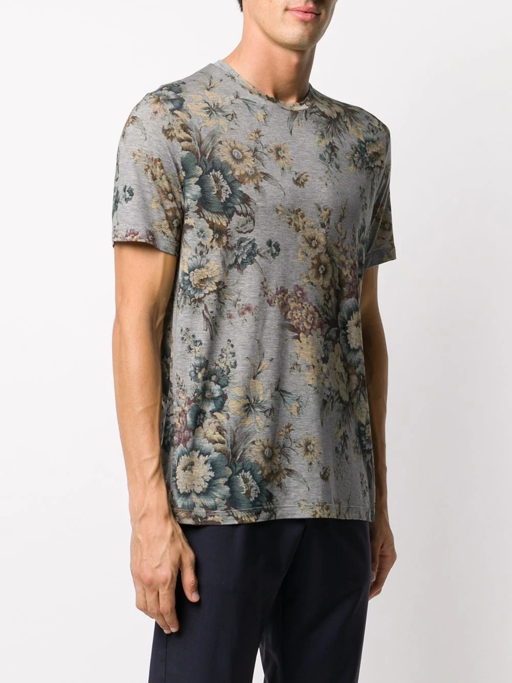 floral print T-shirt  - 3