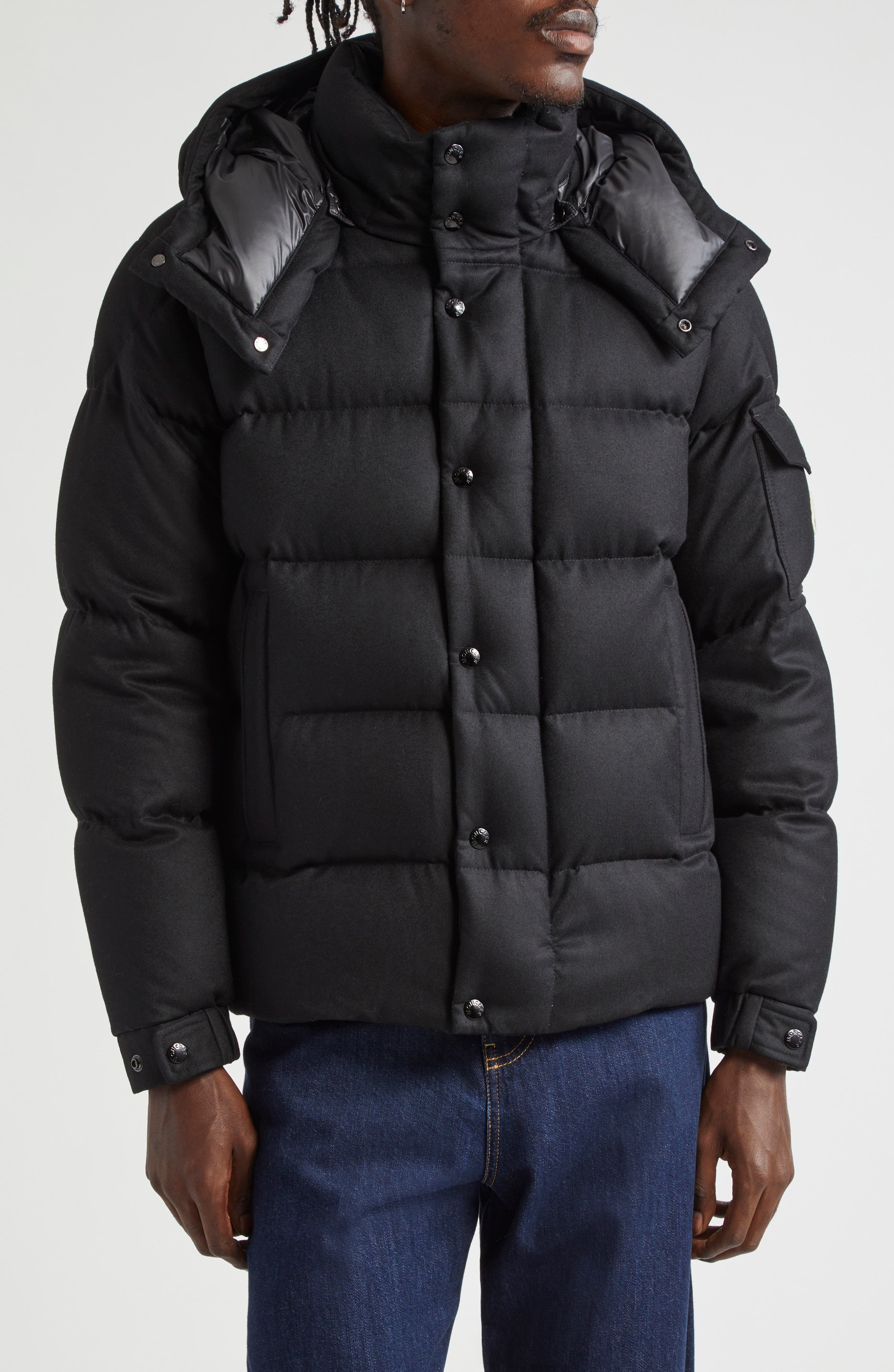 Moncler Vezere Down Puffer Jacket with Removable Hood in Black at Nordstrom - 1