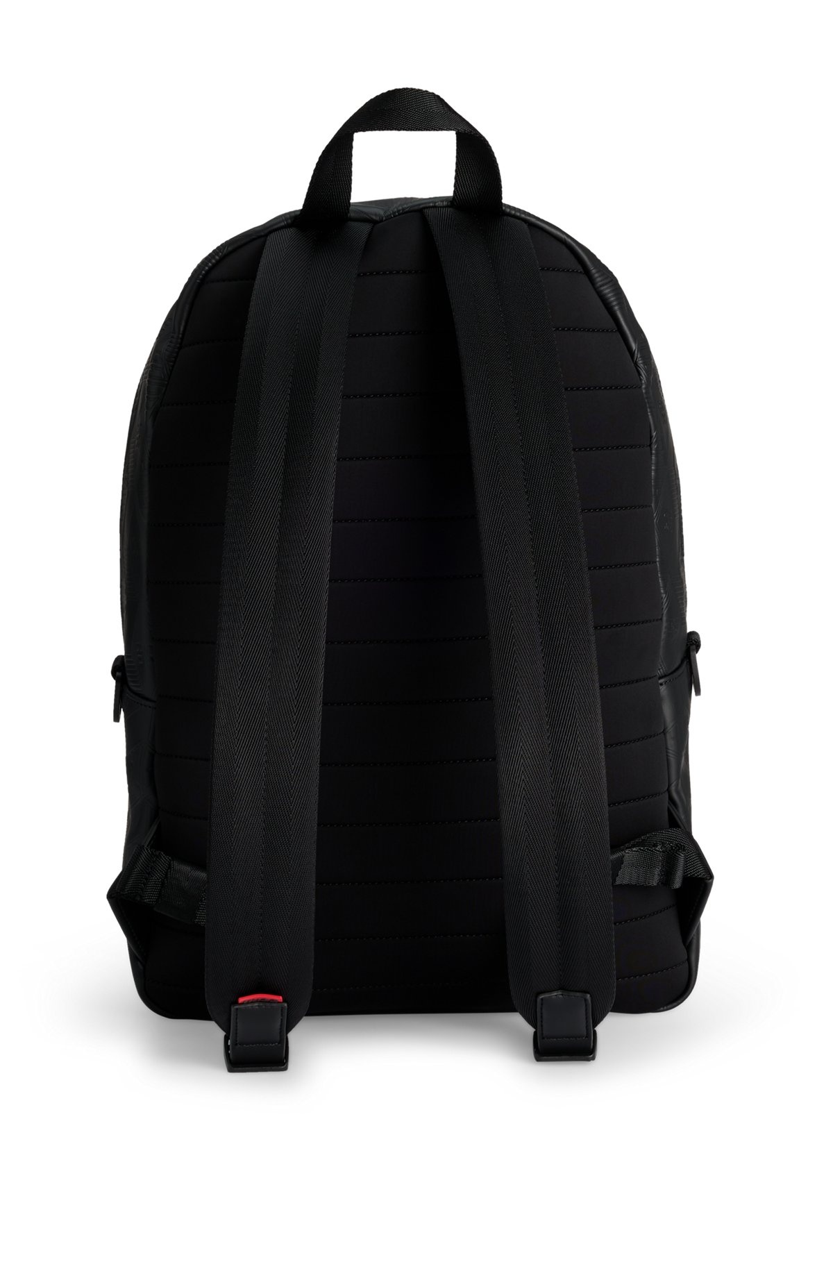 FAUX-LEATHER BACKPACK WITH GEOMETRIC AND STACKED LOGOS - 2