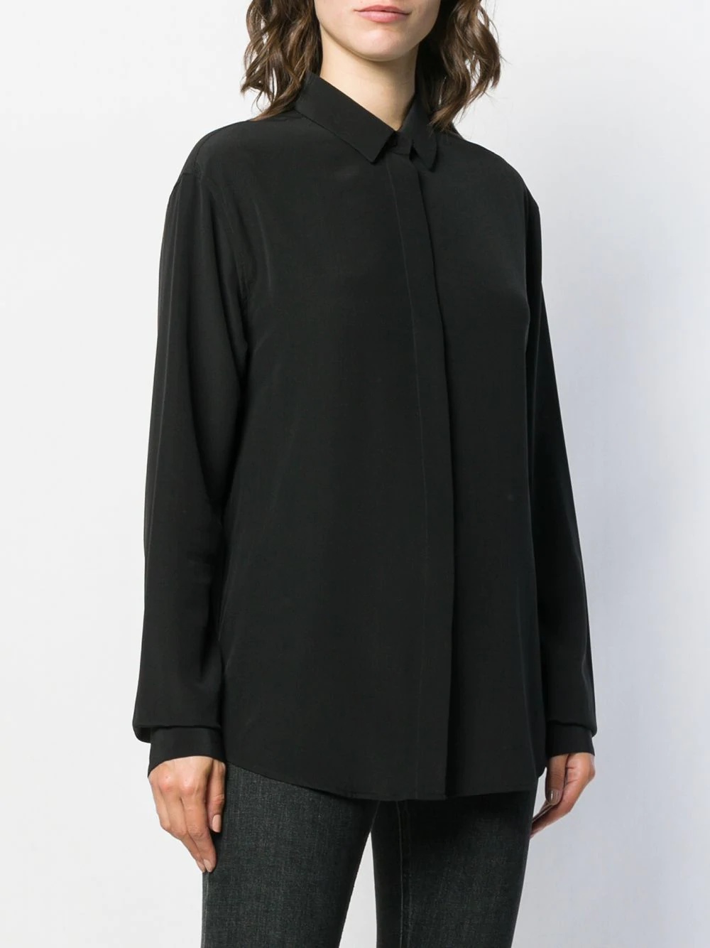 concealed placket shirt - 3